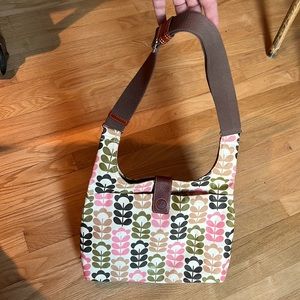 Orla Kiely midi sling. Great condition! Pink, tan, blk, olive colors. Wear on L